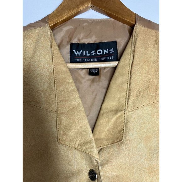 Wilsons Leather Suede Leather Vest Tan Womens Size Small Hippie Boho - Picture 6 of 12